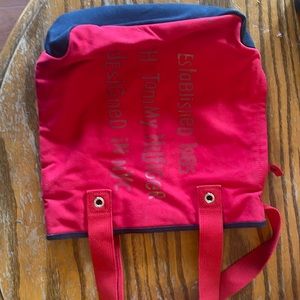 Tommy Hilfiger Red Canvas Tote Bag